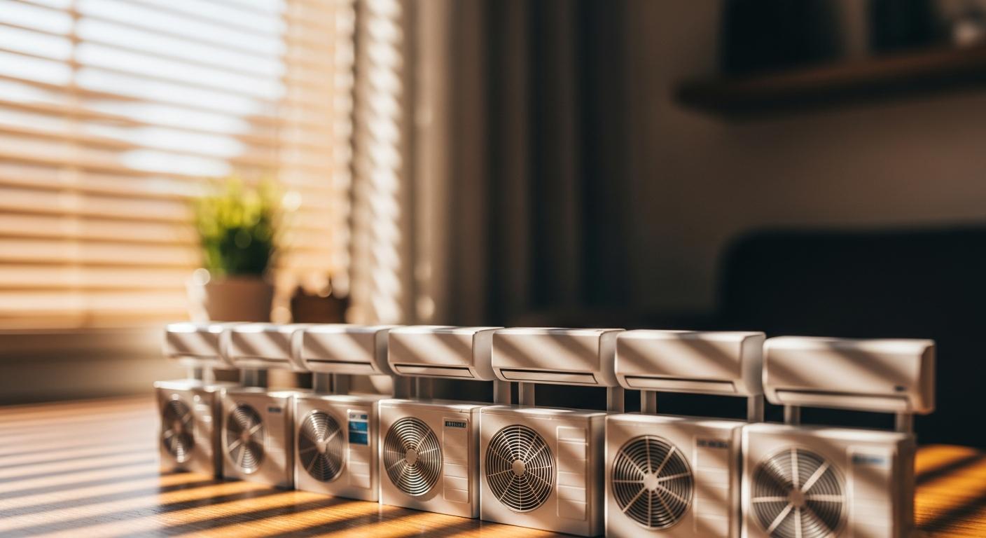 Technicien réalisant l'entretien obligatoire d'un climatiseur